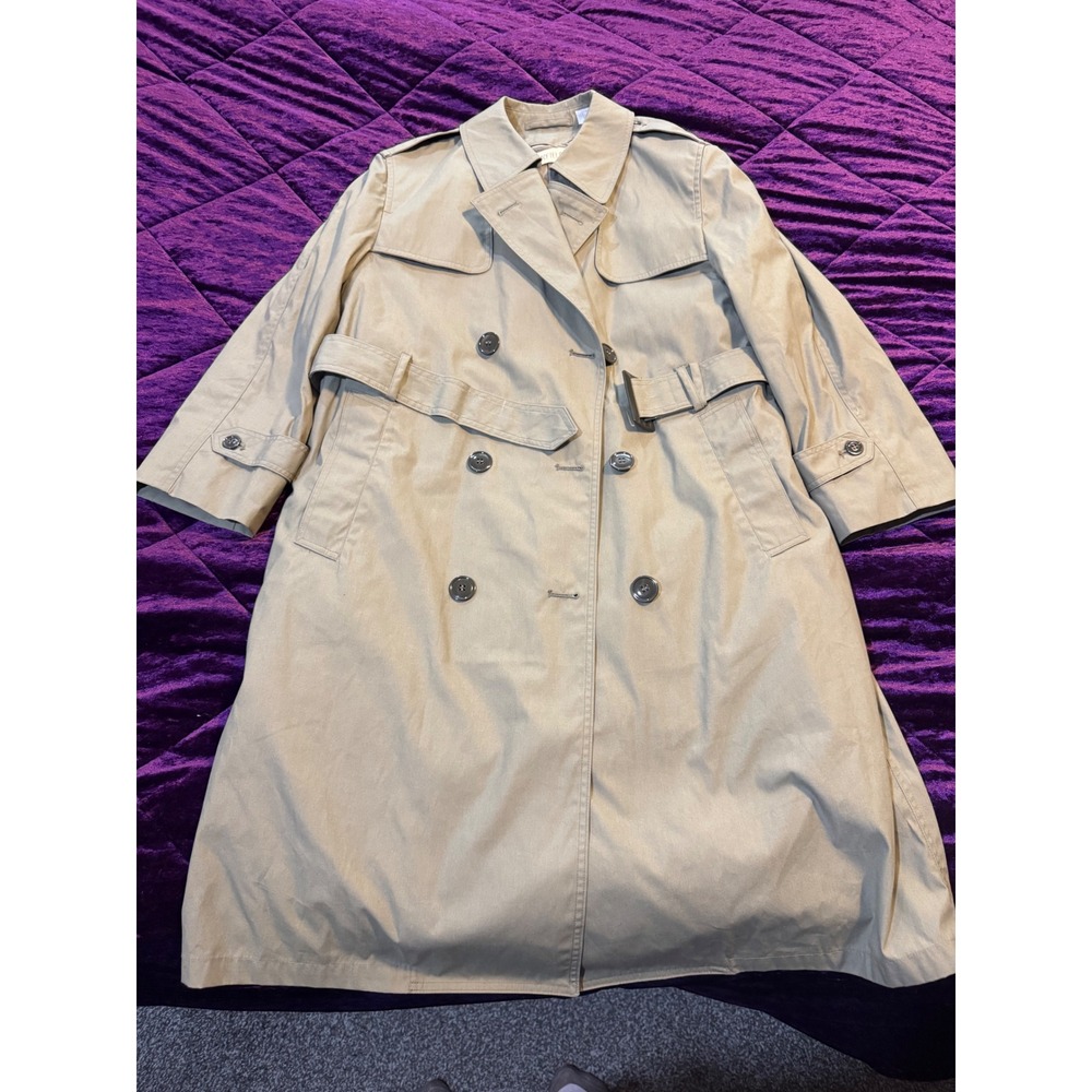 Vintage DSCP Valor Collection Womens 12S Military Trench Coat Liner Belt Y2K